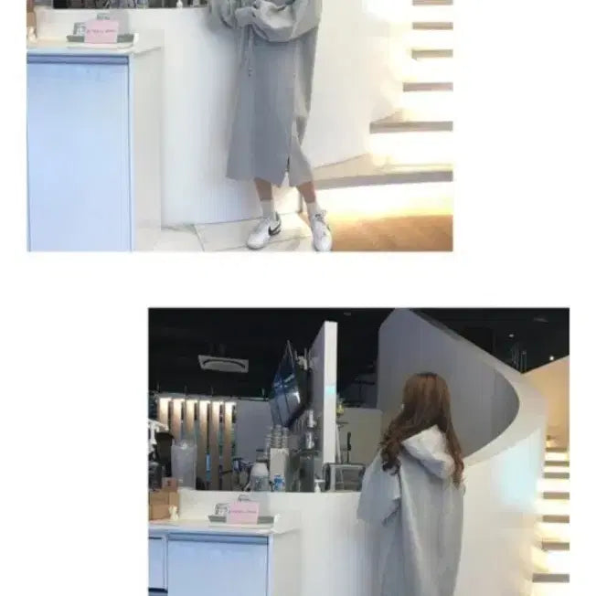 [BUNJANG] 기모 후드 롱원피스 / 기모 후드 롱원피스