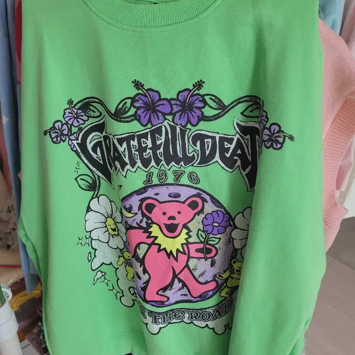 [BUNJANG] Grateful Dead 1976 Fluorescent Sweatshirt / 그레이트풀 데드 1976 형광 스웻셔츠