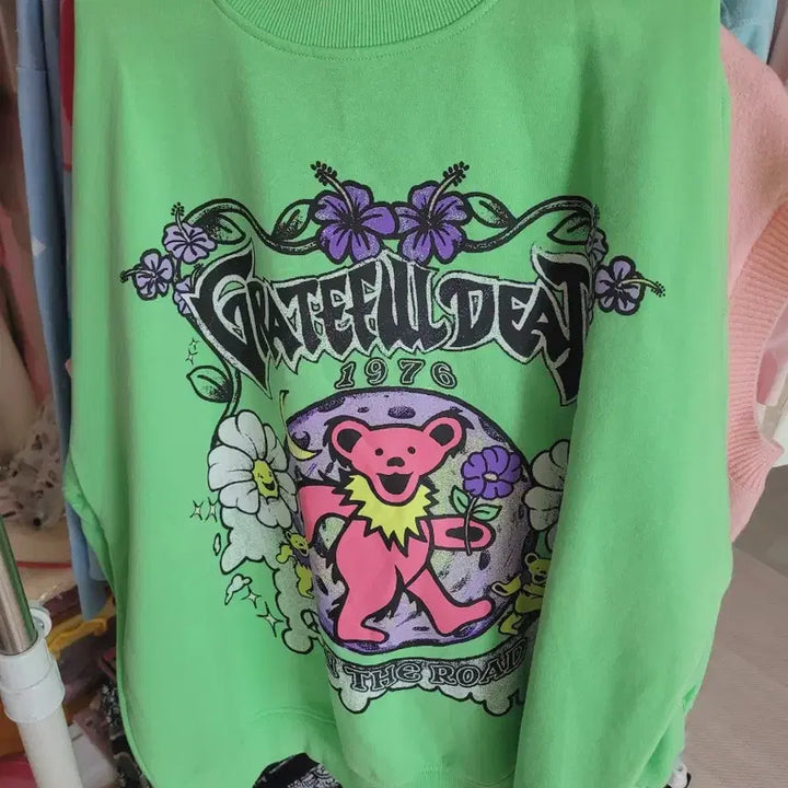 [BUNJANG] Grateful Dead 1976 Fluorescent Sweatshirt / 그레이트풀 데드 1976 형광 스웻셔츠