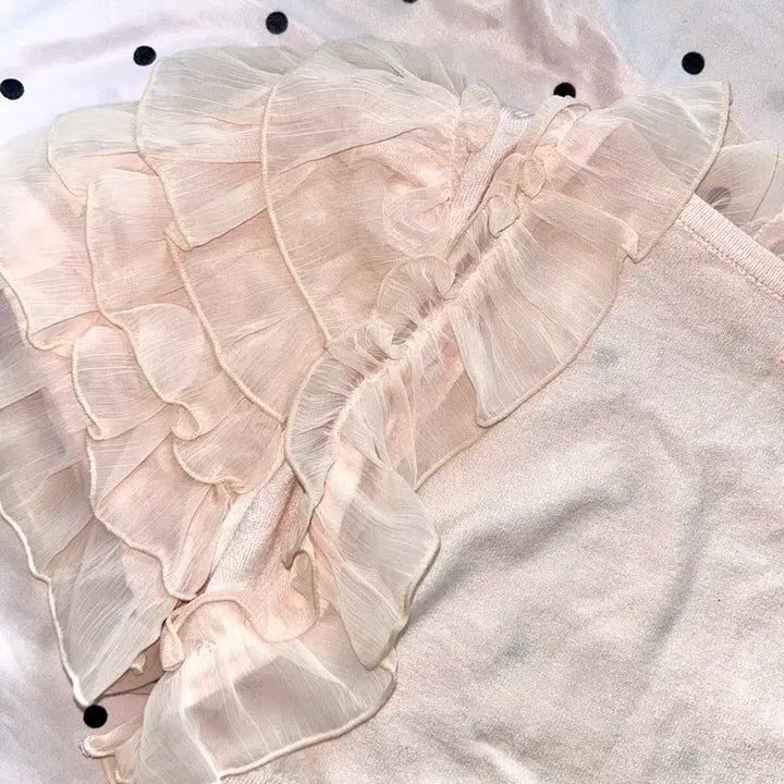 [SOLD OUT] 지저스디아망떼 쉬폰 레이스 볼레로 가디건 히메갸루라떼갸루고전판초큐롯