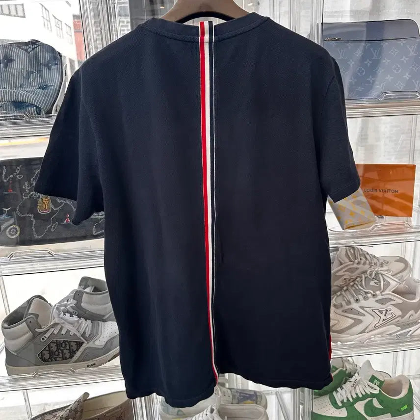 [BUNJANG] Thom Browne Tri-Color Short Sleeve T-shirt (Size 5) / 신형 톰브라운 백삼선 반팔티 5사이즈