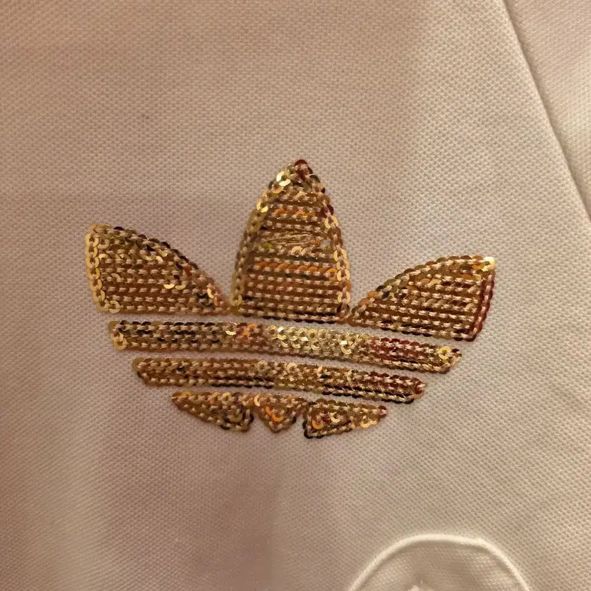 [BUNJANG] Adidas Glitter Track Top Jersey (White &amp; Gold) Size 85 / 7/38 아디다스 글리터 트랙탑 져지(화이트,흰금)85사이즈