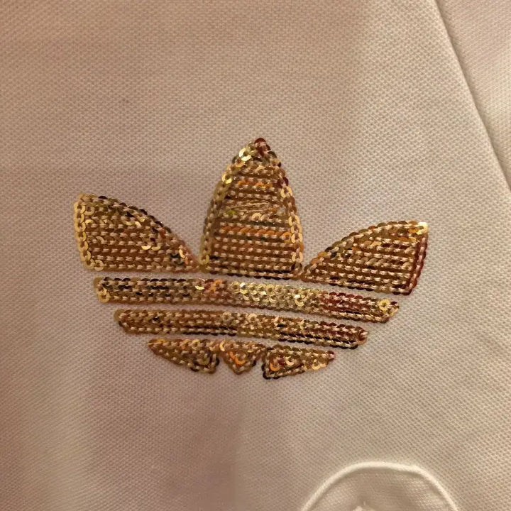 [BUNJANG] Adidas Glitter Track Top Jersey (White &amp; Gold) Size 85 / 7/38 아디다스 글리터 트랙탑 져지(화이트,흰금)85사이즈