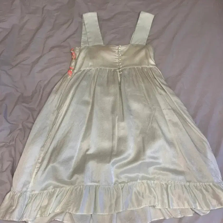[SOLD OUT] Manoush 마누슈 민트 로즈 가든 자수 프릴 원피스_38 사이즈