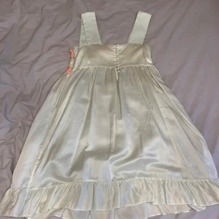 [SOLD OUT] Manoush 마누슈 민트 로즈 가든 자수 프릴 원피스_38 사이즈