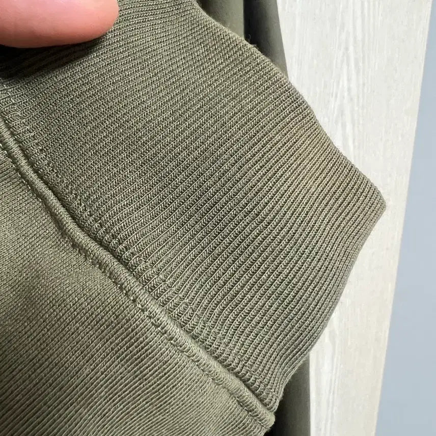 [BUNJANG] Balenciaga Wave Logo Embroidered Hoodie Khaki / [극미중고,크림판,정품] 발렌시아가 웨이브로고 자수 후드 티셔츠 카키