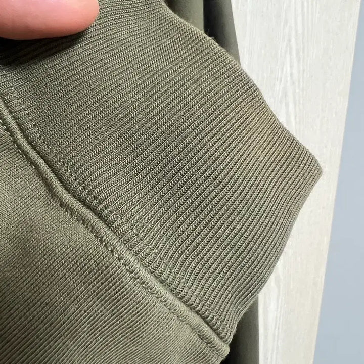[BUNJANG] Balenciaga Wave Logo Embroidered Hoodie Khaki / [극미중고,크림판,정품] 발렌시아가 웨이브로고 자수 후드 티셔츠 카키