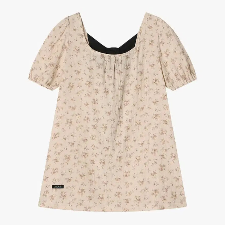 [SOLD OUT] 콜로신스 블랙 타이 블라우스 빈티지 플라워
