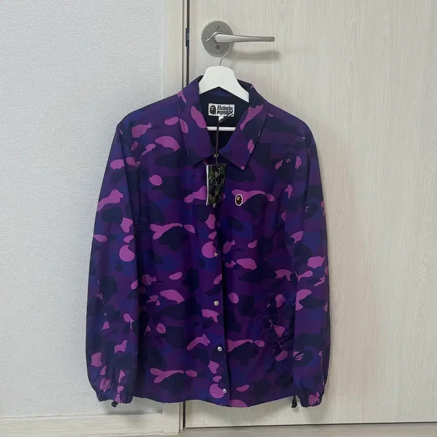 [BUNJANG] BAPE Camo Coach Jacket Purple M / 베이프 카모 코치자켓 퍼플 M