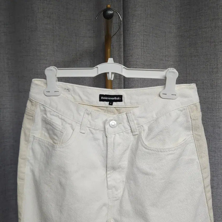 [SOLD OUT] S ) 디스이즈네버댓 크림/베이지 데님 팬츠