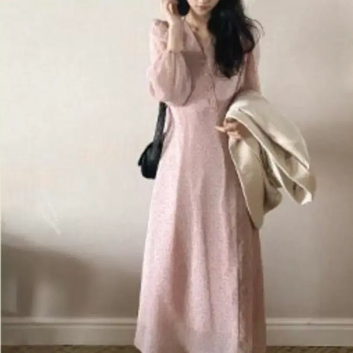 [SOLD OUT] 리얼코코 쉬폰 플라워롱원피스 쉬폰원피스