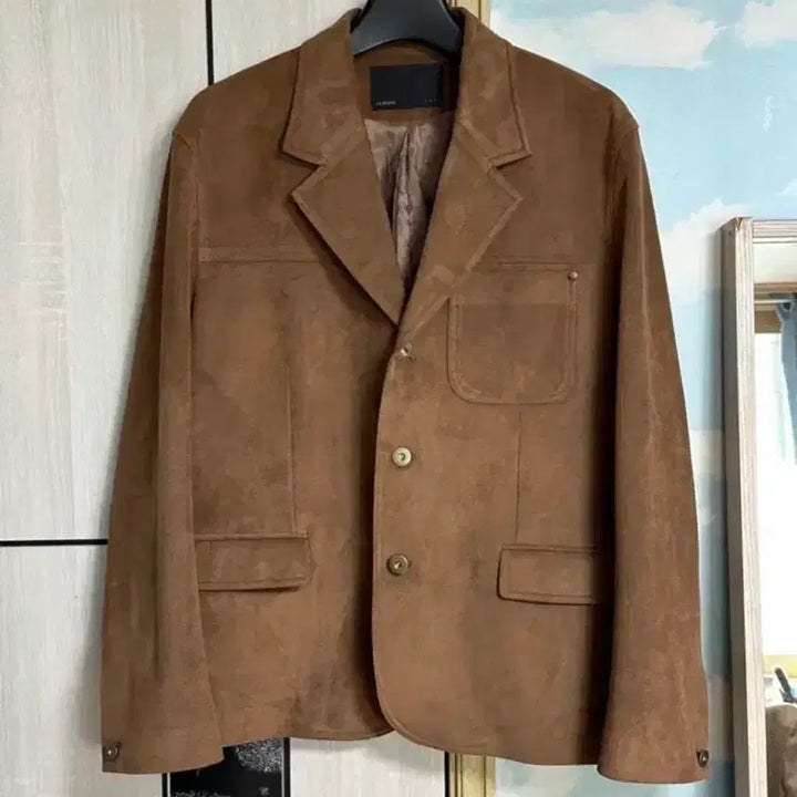 [SOLD OUT] (2) 르마드 테일러 페이크 스웨이드 자켓 - 브라운