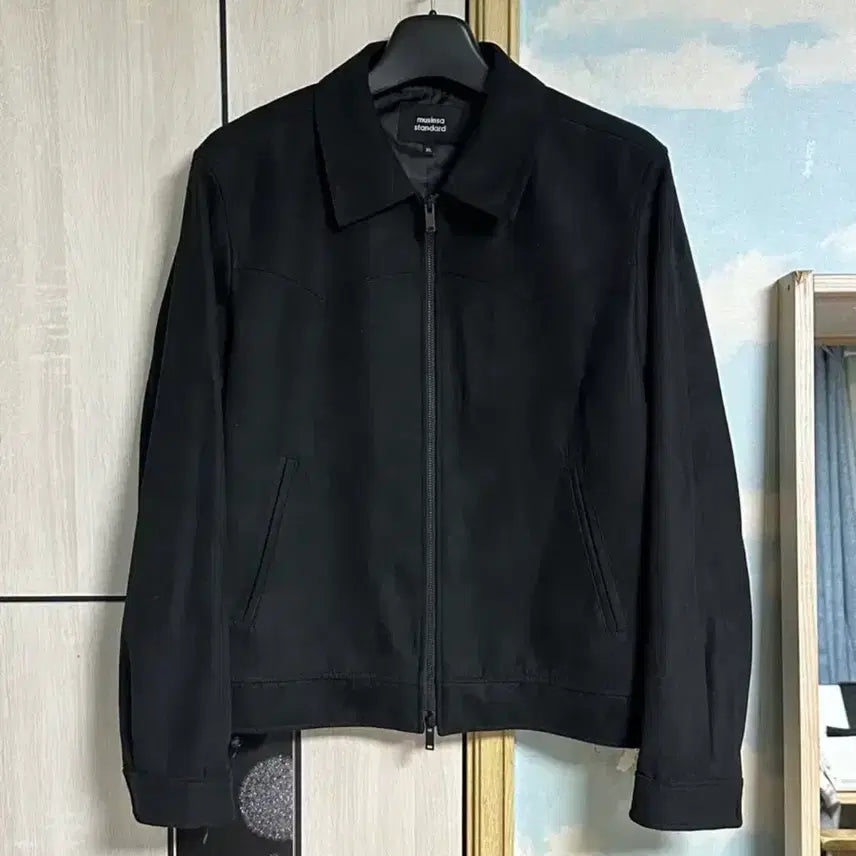 [BUNJANG] Musinsa Standard Synthetic Suede Minimal Western Jacket (Black, XL) / (XL) 무탠다드 신세틱 스웨이드 미니멀 웨스턴 재킷 [블랙]