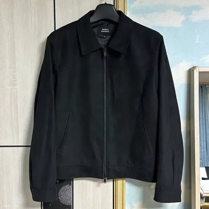[BUNJANG] Musinsa Standard Synthetic Suede Minimal Western Jacket (Black, XL) / (XL) 무탠다드 신세틱 스웨이드 미니멀 웨스턴 재킷 [블랙]