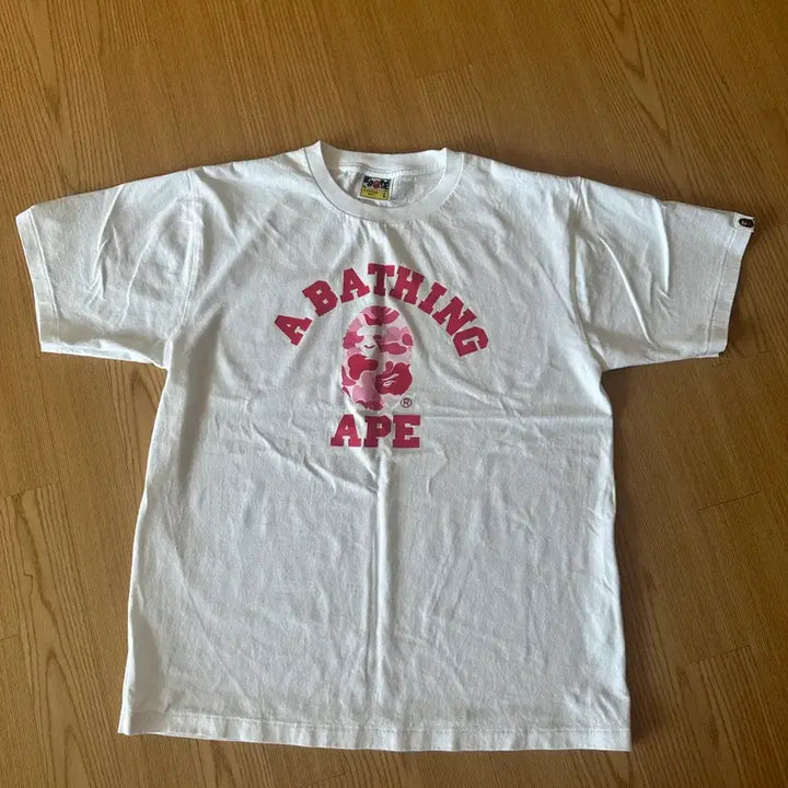 [SOLD OUT] BAPE 베이프 ABC 카모 티셔츠 화이트/핑크