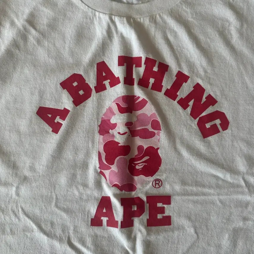 [SOLD OUT] BAPE 베이프 ABC 카모 티셔츠 화이트/핑크