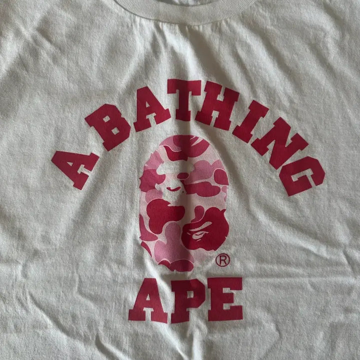 [SOLD OUT] BAPE 베이프 ABC 카모 티셔츠 화이트/핑크