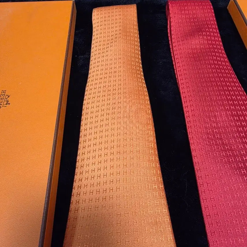 [SOLD OUT] [정품]에르메스 파코네H 넥타이 시그니처오렌지 오랑쥬비프 에르메스오렌지