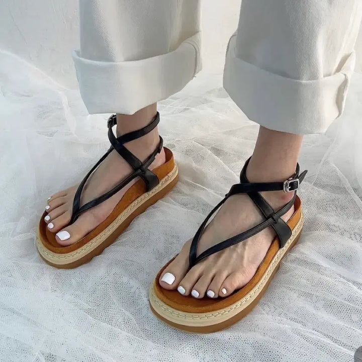 [BUNJANG] 5cm Platform Strap Sandals / 스트랩통굽샌들 5cm 새상품