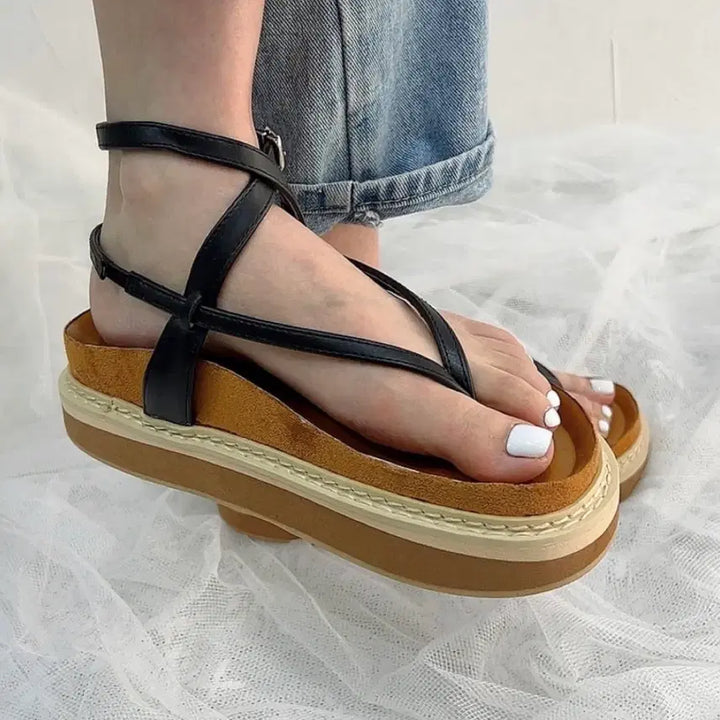 [BUNJANG] 5cm Platform Strap Sandals / 스트랩통굽샌들 5cm 새상품