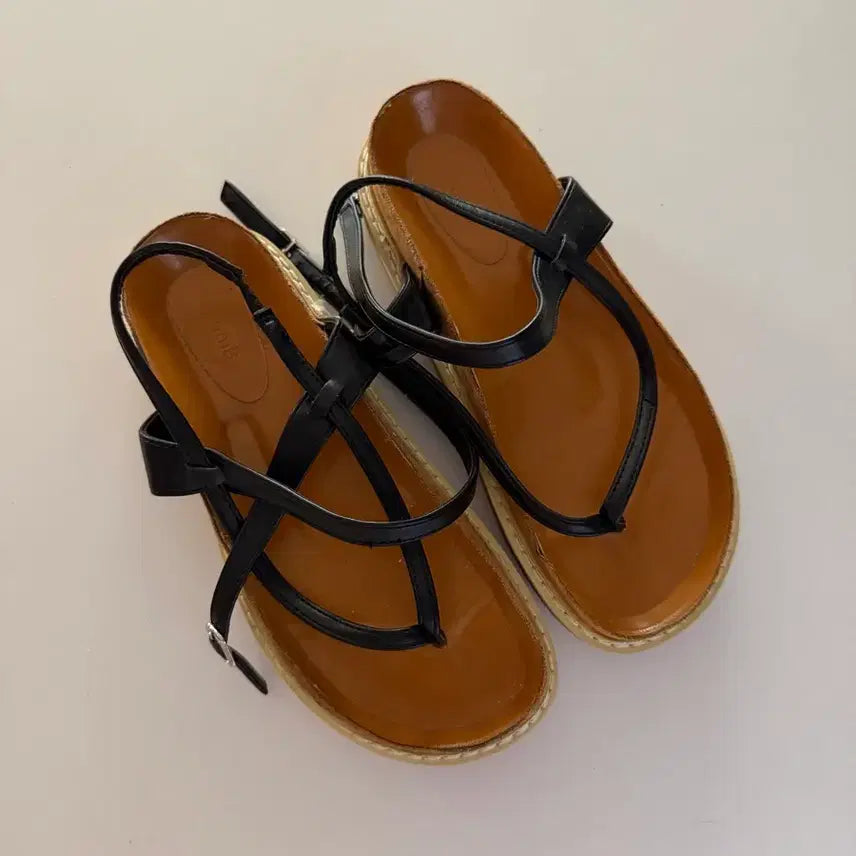[BUNJANG] 5cm Platform Strap Sandals / 스트랩통굽샌들 5cm 새상품
