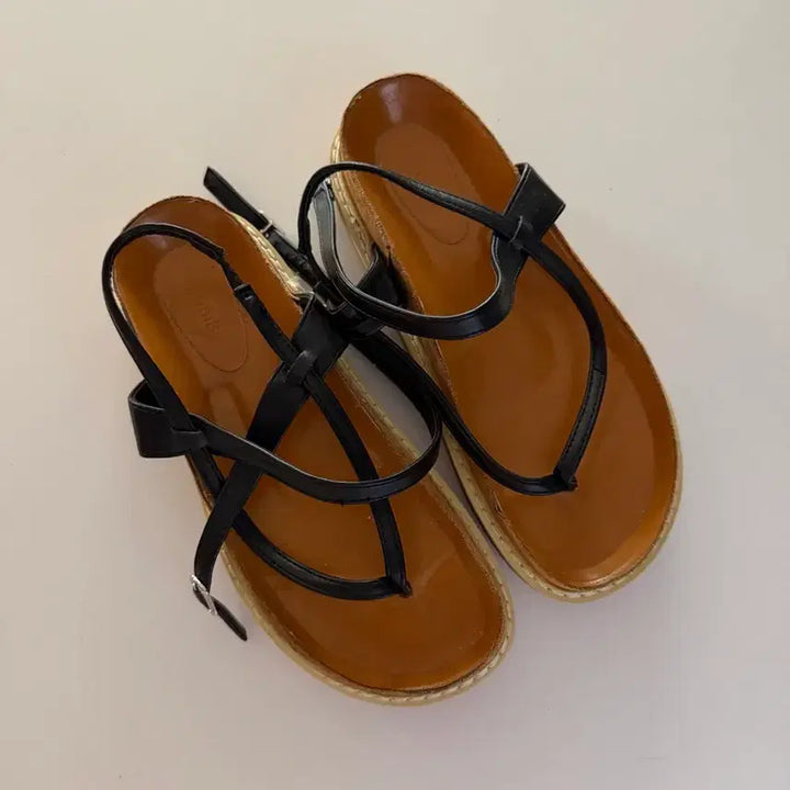 [BUNJANG] 5cm Platform Strap Sandals / 스트랩통굽샌들 5cm 새상품