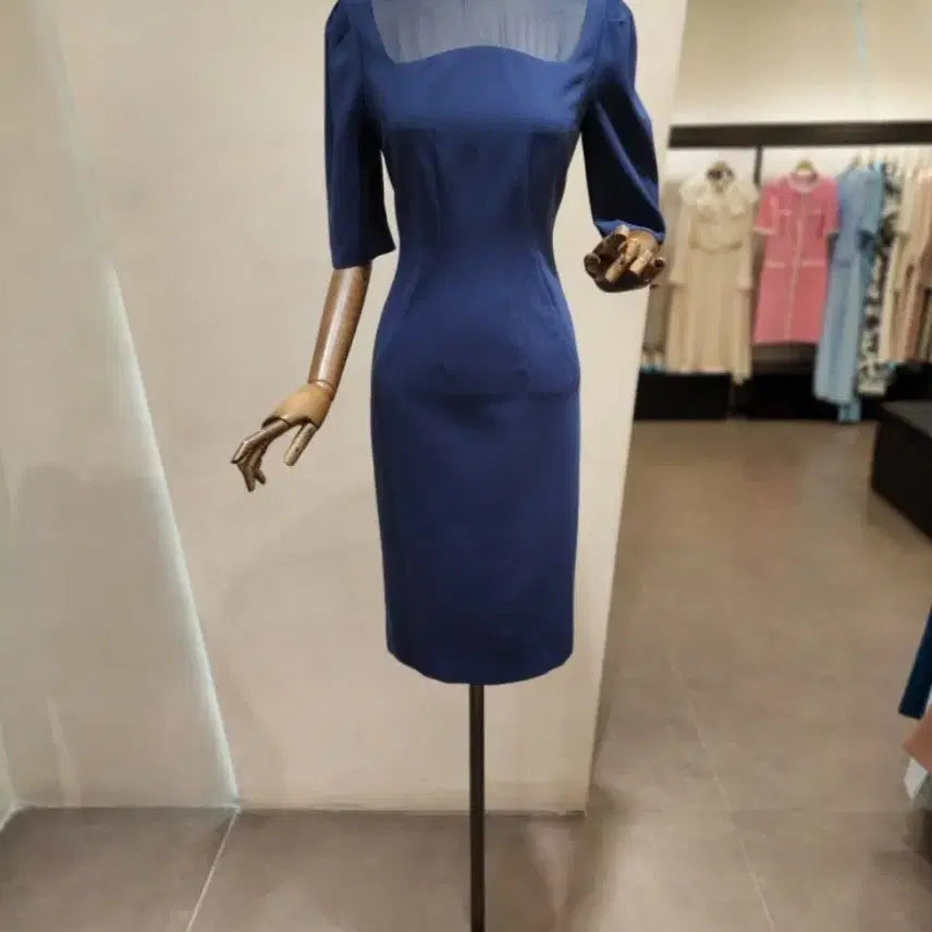 [SOLD OUT] 모조에스핀 스퀘어 시스루 원피스 66사이즈