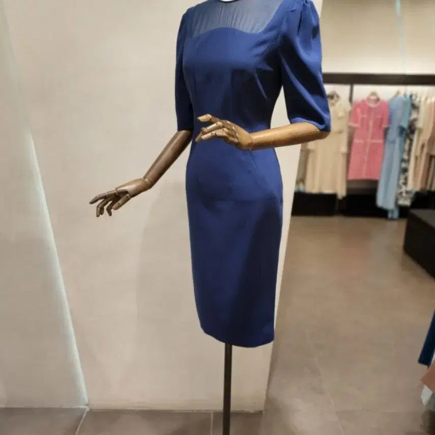 [SOLD OUT] 모조에스핀 스퀘어 시스루 원피스 66사이즈