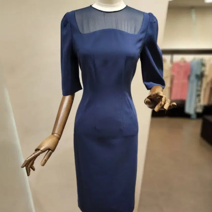 [SOLD OUT] 모조에스핀 스퀘어 시스루 원피스 66사이즈
