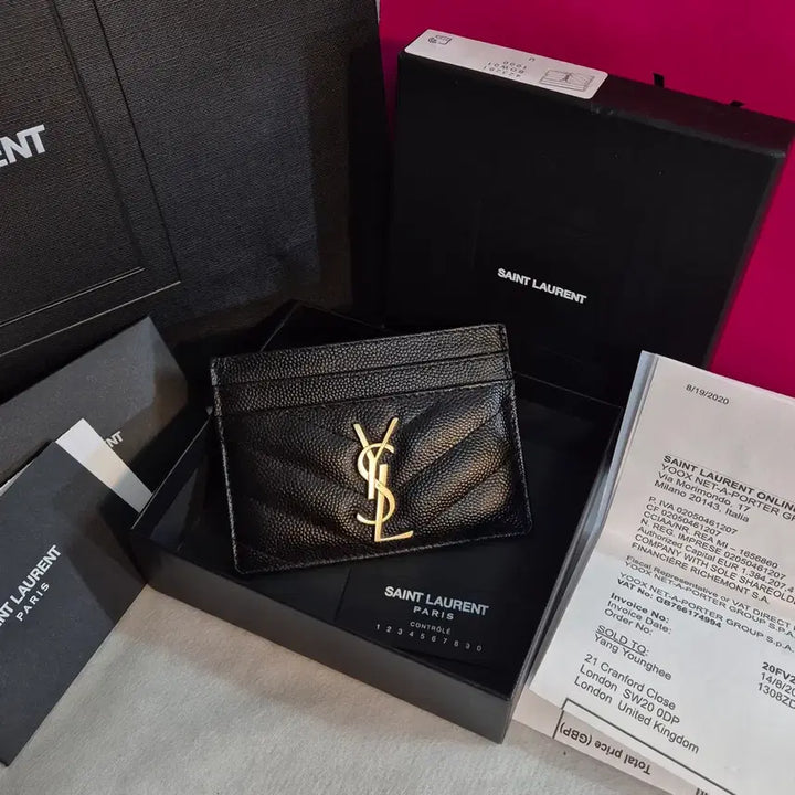 [BUNJANG] Saint Laurent Monogram Matelassé Quilted Card Wallet / [생로랑] 모노그램 마틀라세 퀼팅 카드지갑(풀구성)