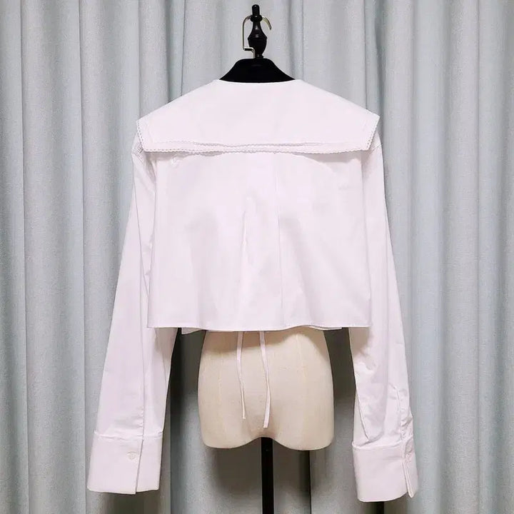 [BUNJANG] ZARA Peter Pan Collar Crop Shirt / 자라 신상 피터팬 카라 크롭 셔츠