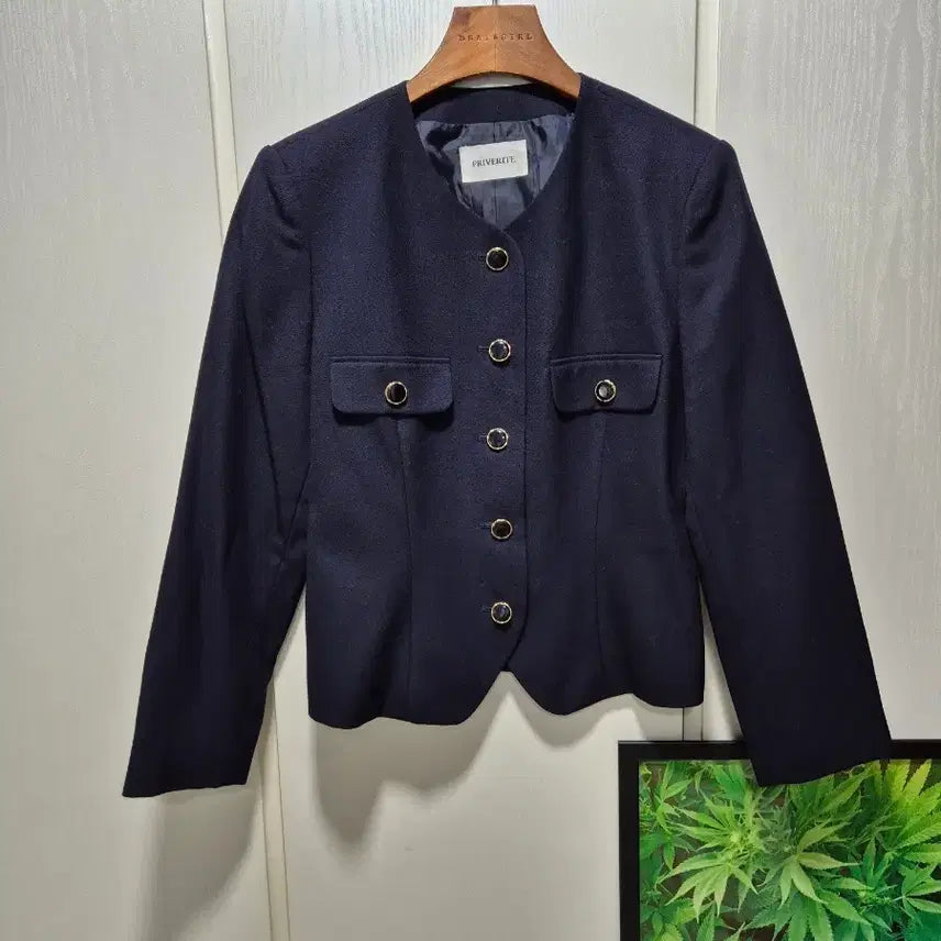 [BUNJANG] PRIVERITE Dark Navy Gold Button Jacket / (세일)JPN . PRIVERITE 다크네이비 금장 버튼 자켓