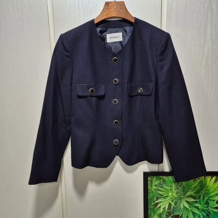 [BUNJANG] PRIVERITE Dark Navy Gold Button Jacket / (세일)JPN . PRIVERITE 다크네이비 금장 버튼 자켓
