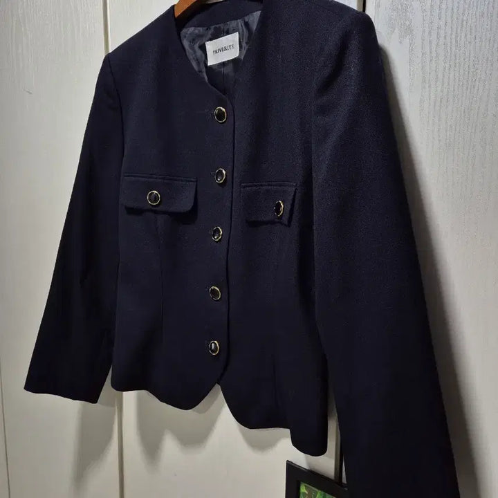 [BUNJANG] PRIVERITE Dark Navy Gold Button Jacket / (세일)JPN . PRIVERITE 다크네이비 금장 버튼 자켓