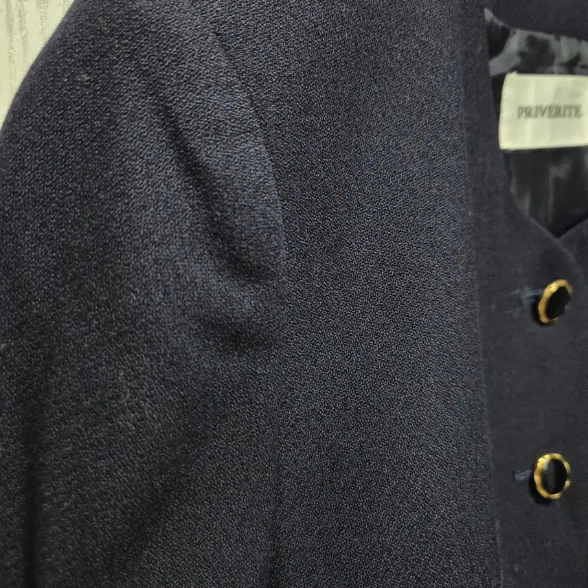 [BUNJANG] PRIVERITE Dark Navy Gold Button Jacket / (세일)JPN . PRIVERITE 다크네이비 금장 버튼 자켓