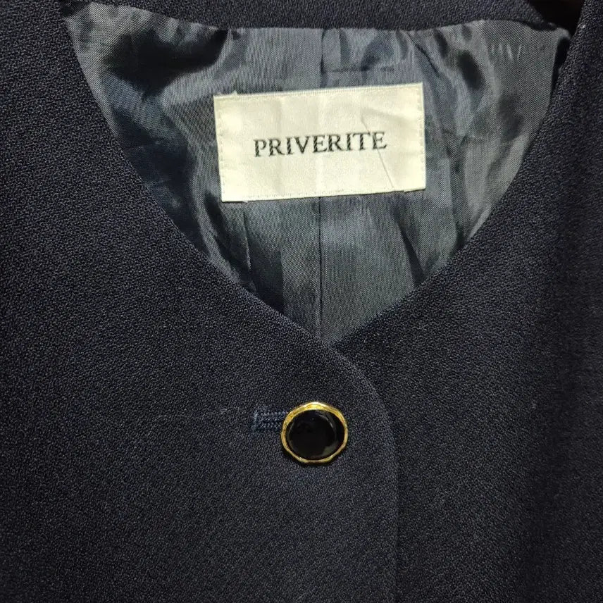[BUNJANG] PRIVERITE Dark Navy Gold Button Jacket / (세일)JPN . PRIVERITE 다크네이비 금장 버튼 자켓