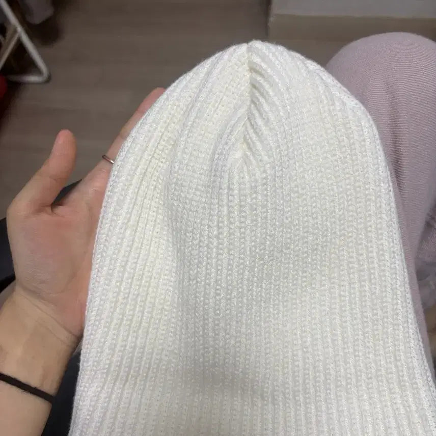 [BUNJANG] Ivory Ribbed Knit Beanie / 아이보리 골지 니트 비니 / 새상품 쿨거래환영