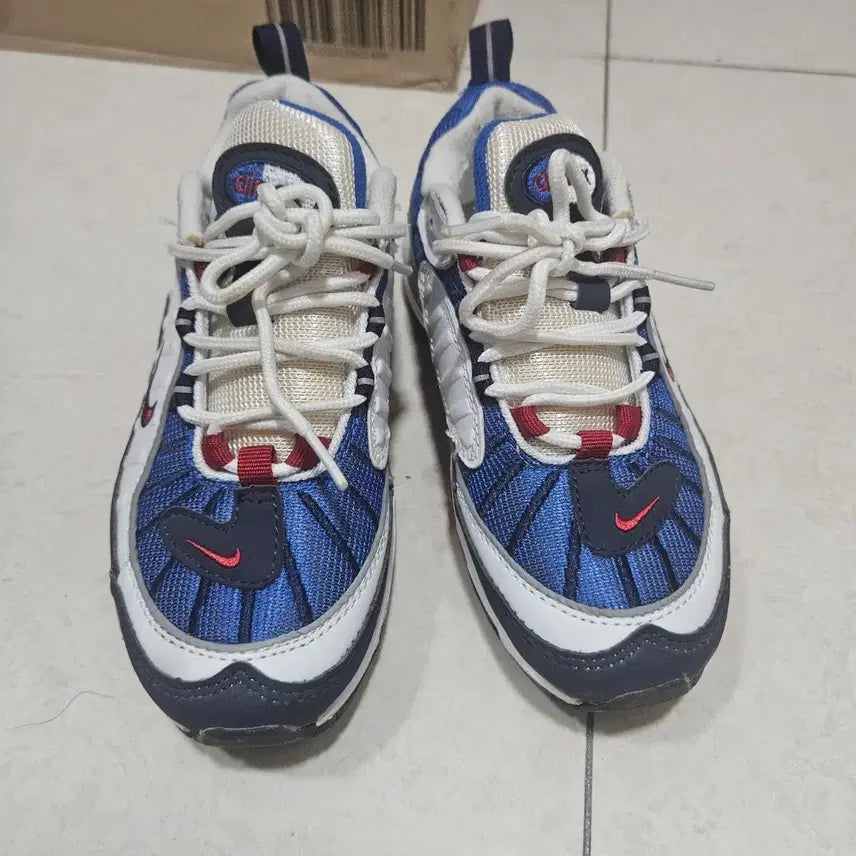 [BUNJANG] Nike Air Max 98 Gundam Blue/White Sneakers / 나이키 에어맥스 98 건담  파랑/흰색 운동화 건담