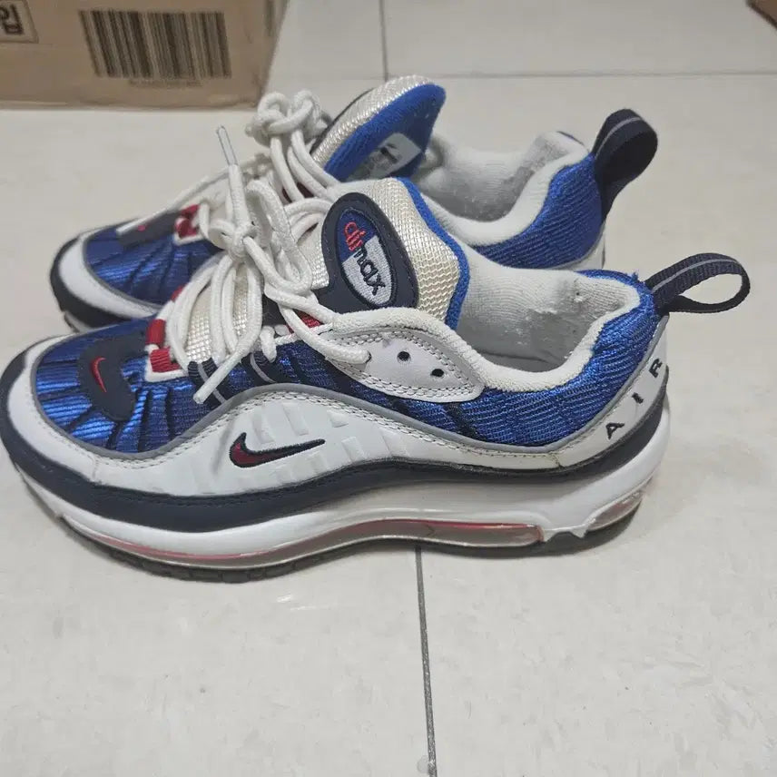 [BUNJANG] Nike Air Max 98 Gundam Blue/White Sneakers / 나이키 에어맥스 98 건담  파랑/흰색 운동화 건담