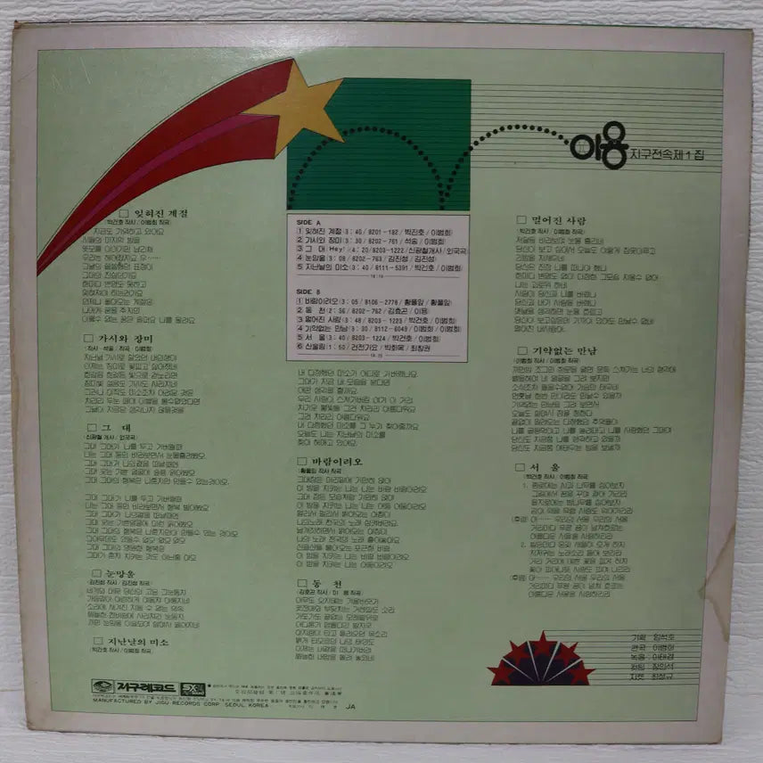 [BUNJANG] Lee Yong - The First Album LP Vinyl / [NO.5237] 이용 지구전속제1집 LP판