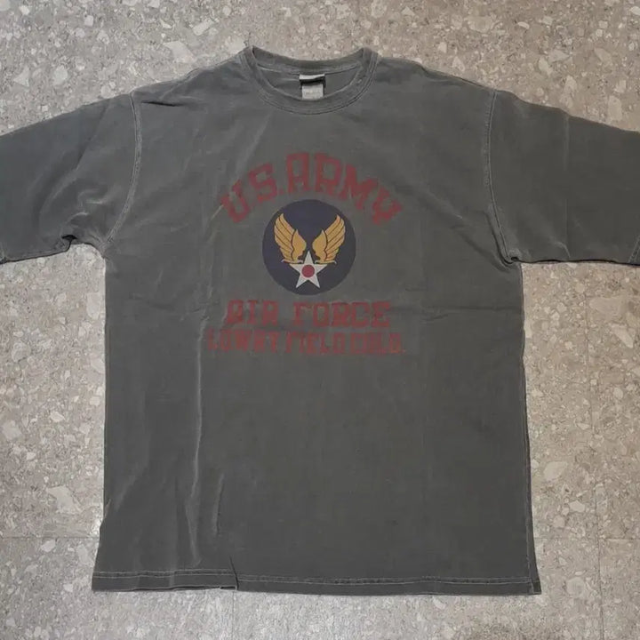 [BUNJANG] Outstanding Pigment Dyed Air Force Short Sleeve T-shirt (L) / 아웃스탠딩 피그먼트다잉 에어포스 반팔 (L)