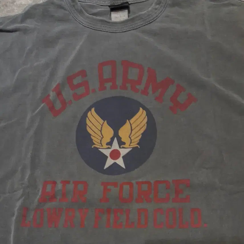 [BUNJANG] Outstanding Pigment Dyed Air Force Short Sleeve T-shirt (L) / 아웃스탠딩 피그먼트다잉 에어포스 반팔 (L)
