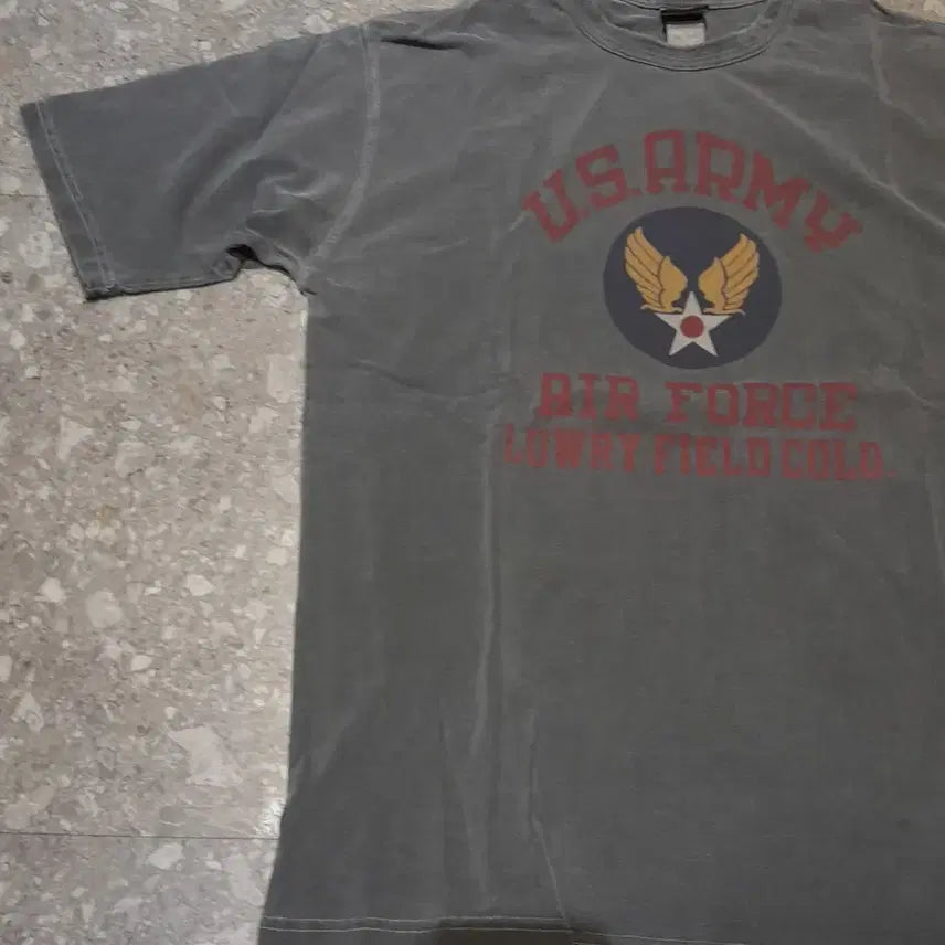 [BUNJANG] Outstanding Pigment Dyed Air Force Short Sleeve T-shirt (L) / 아웃스탠딩 피그먼트다잉 에어포스 반팔 (L)