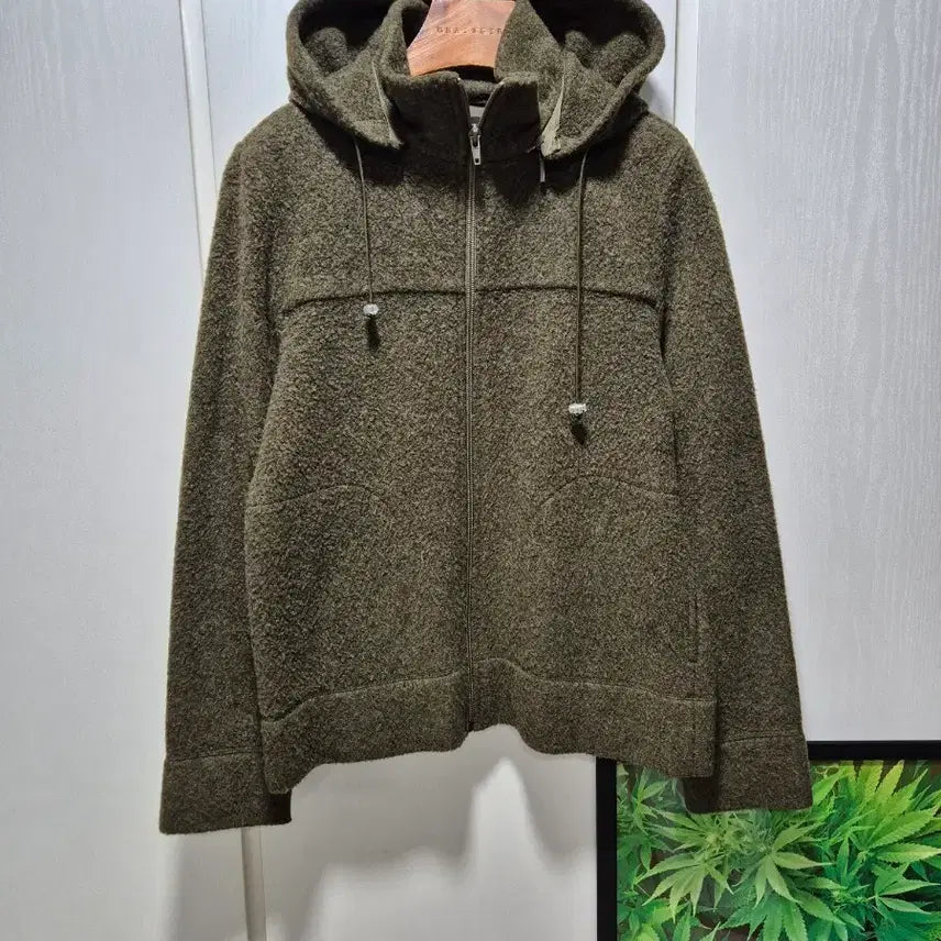 [BUNJANG] iCB Khaki Hooded Zip-Up Jacket / (세일) iCB. 카키색 후드 집업 자켓