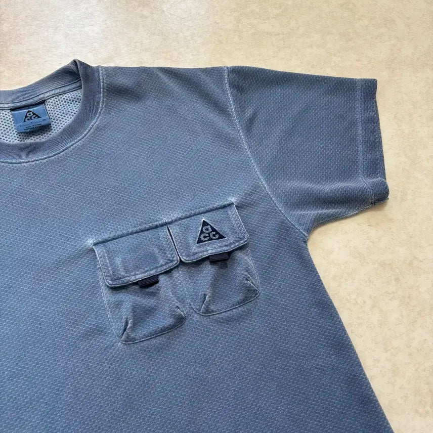 [BUNJANG] Nike ACG Watchman Peak Short Sleeve T-shirt Blue Void / 나이키 ACG 워치맨 피크 반팔 티셔츠 블루 보이드 S~M사이즈