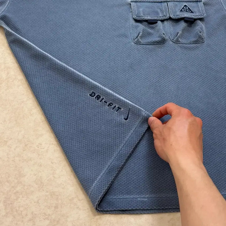 [BUNJANG] Nike ACG Watchman Peak Short Sleeve T-shirt Blue Void / 나이키 ACG 워치맨 피크 반팔 티셔츠 블루 보이드 S~M사이즈
