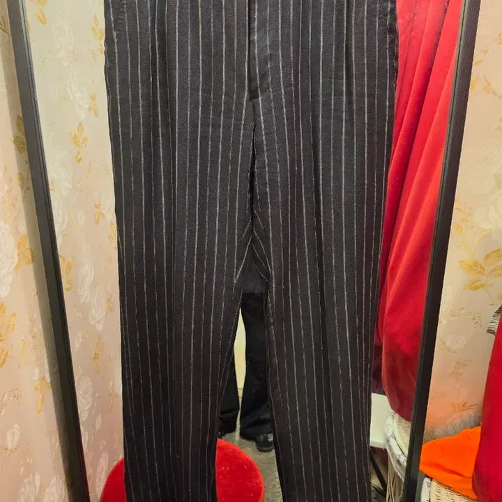 [BUNJANG] Lauren Ralph Lauren Striped Linen Blend Slacks (Size 32) / 7/38 로렌랄프로렌 스트라이프 린넨 혼방 슬랙스 32사이즈