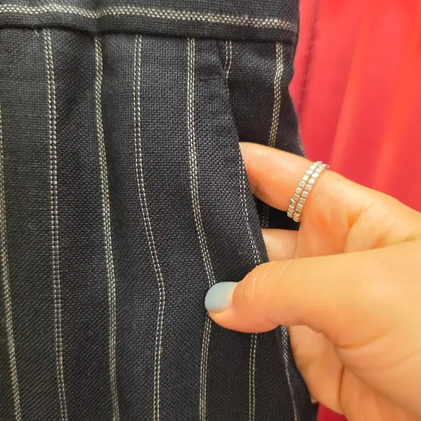 [BUNJANG] Lauren Ralph Lauren Striped Linen Blend Slacks (Size 32) / 7/38 로렌랄프로렌 스트라이프 린넨 혼방 슬랙스 32사이즈