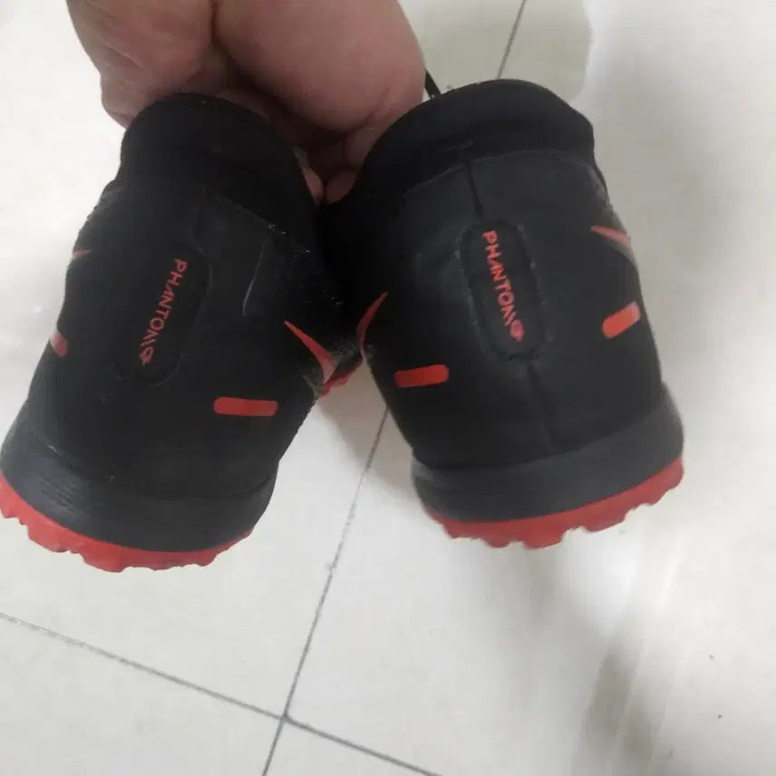 [BUNJANG] Nike Phantom Football Boots Black/Red / 나이키 팬텀 축구화 블랙/레드