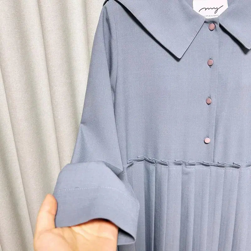 [SOLD OUT] 세일러 카라 플리츠 원피스